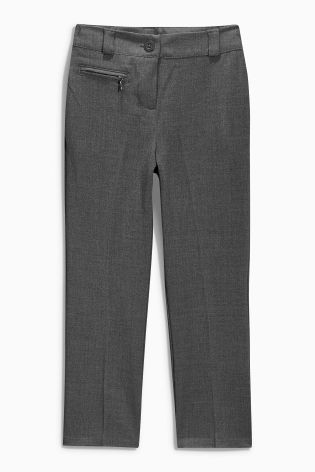 Smart Zip Detail Trousers (3-16yrs)